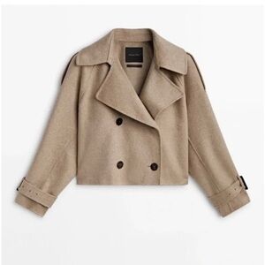 SEARCHING FOR Massimo Dutti 6405/506 Cropped Trench Coat in Small